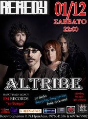 Σάββατο 1 Δεκεμβρίου, οι Altribe Band στο Remedy Club, στο Ν.Ηράκλειο.