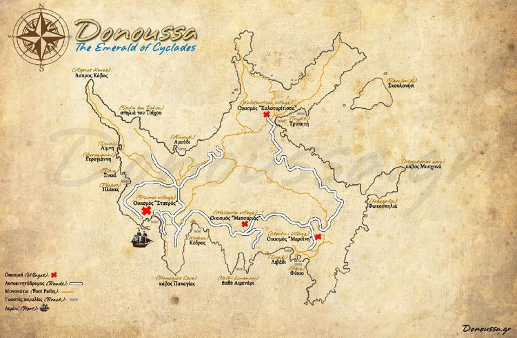Donousa Map
