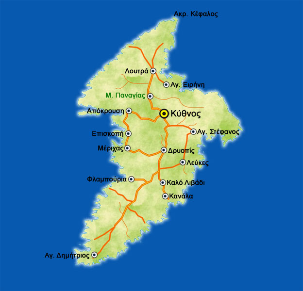 kithnos map gr