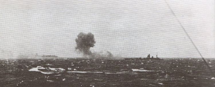 Rodney firing on Bismarck
