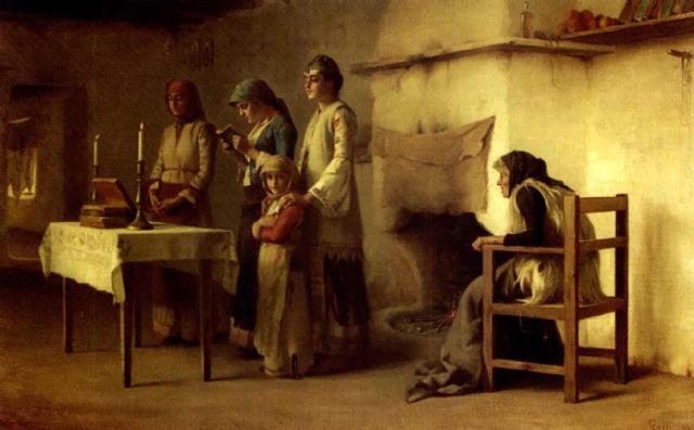 Theodoros Rallis - Praying Before the Communion Megara