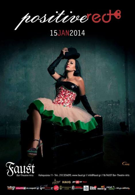 Τετάρτη 15 Ιανουαρίου 2014, οι Positive Red live στο FAUST Bar – Theatre – Arts στο Μοναστηράκι